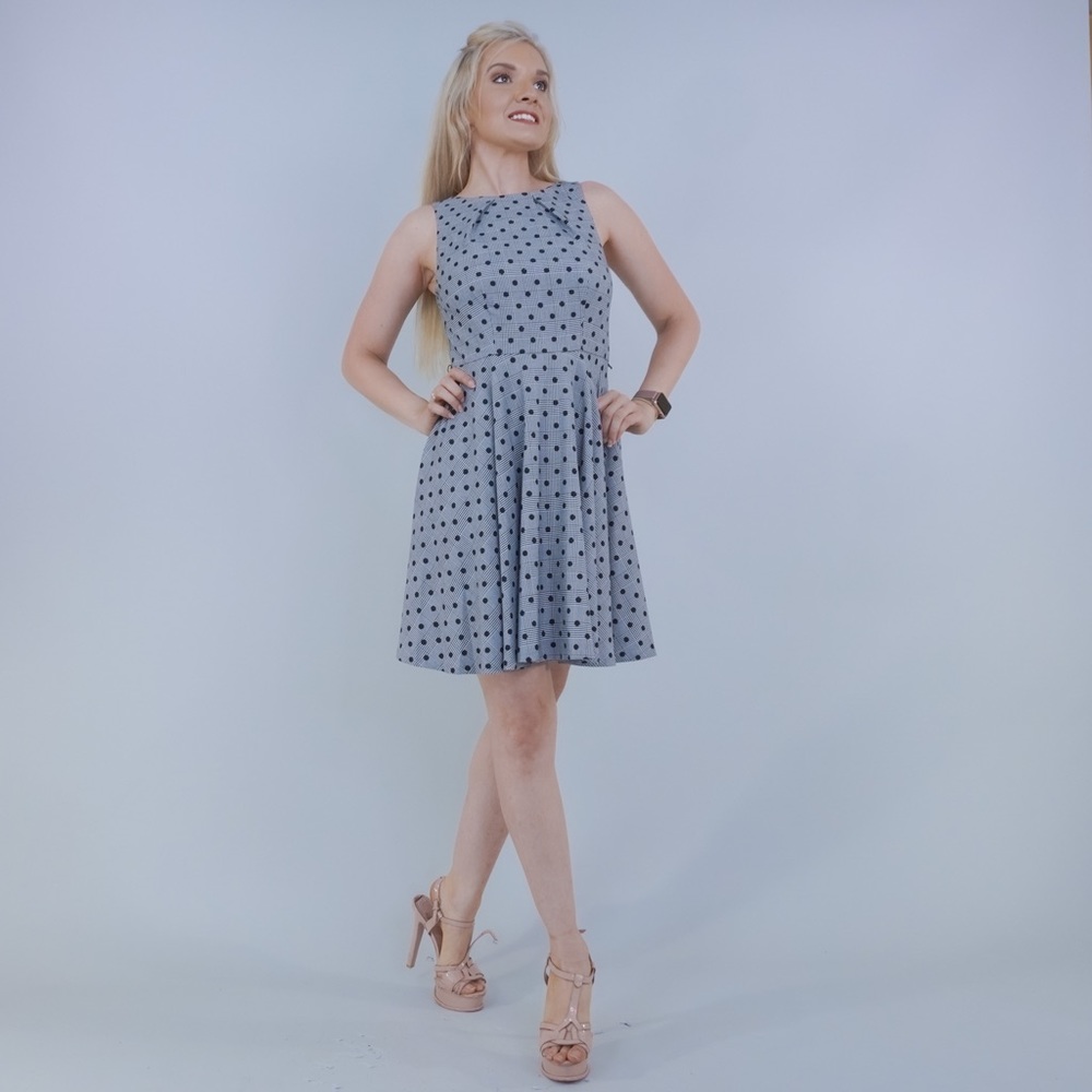 Grey and Black Polka Dot Sundress by Elle - Picture 11 of 14